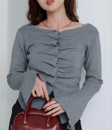 새상품급 Kastane 프론트 개더 니트 가디건