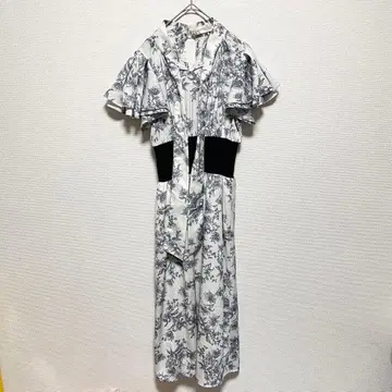 pumpkin port 꽃무늬 롱 원피스 그레이 계열 M 사이즈