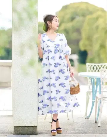 chesty 플라워 자카드 원피스