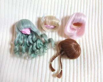 1/3 인형 가발 3.5~4인치 4점 세트