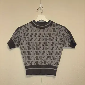 LIP SERVICE 그레이 반팔 니트 프리 사이즈