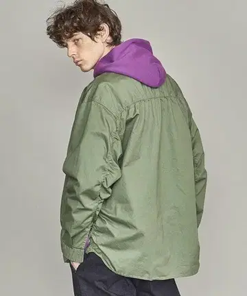 BEAUTY&YOUTH 브로큰 트윌 셔링 오버 사이즈 셔츠