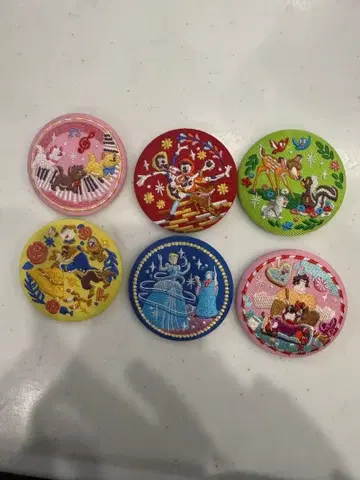 디즈니 자수 배지 6개