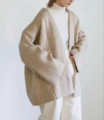 오버사이즈 니트 코트 select MOCA 베이지