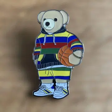 POLO 곰 핀 배지 농구