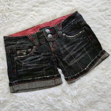 [VENCE] L 블랙 계열 데님 숏팬츠 면 100 여성용