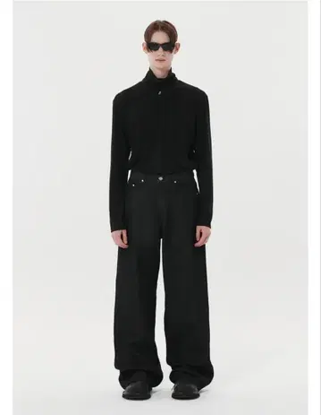 DNSR Signature Wide Denim Pants black