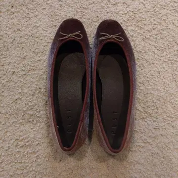 PLST 플라스테 벨로아 발레 슈즈 M 사이즈 브라운