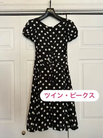 Twin Peaks 도트 무늬 반팔 원피스