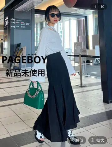 PAGEBOY 체인 미니 보스턴 백 그린 택 포함 미사용 새상품