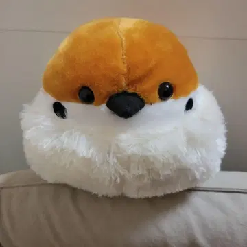 오렌지색 참새 봉제 인형