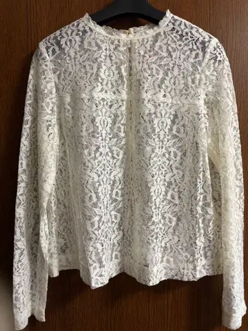 Spick&Span 화이트 레이스 긴팔 블라우스