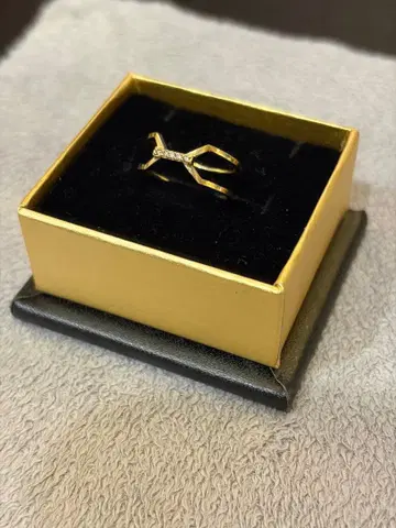 [중고] ete 브라운 다이아 K10 핑키링 3호