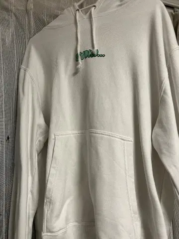 [중고 고품질] 앗사리쇼코 후드티 White Green M 사이즈