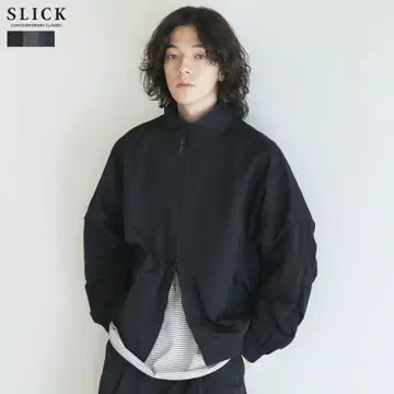 SLICK 나일론 타스 드롭 숄더 트랙 자켓