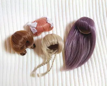 1/3 인형 가발 3.5~4인치 4점 세트