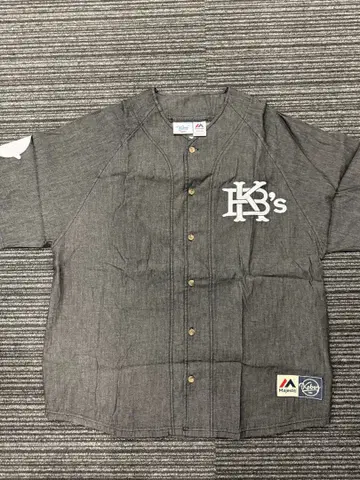 KEBOZ x Majestic DENIM BASEBALL SHIRT