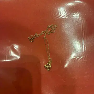 하트형 펜던트 핑크 골드 목걸이