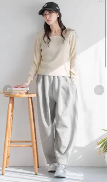 LOWRYSFARM 컷 이지 코쿤 팬츠 맨투맨 팬츠