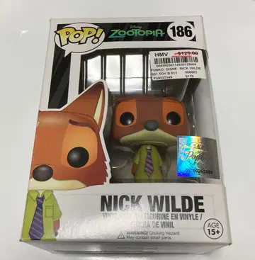 레어 주토피아 POP FUNKO 피규어 186 닉