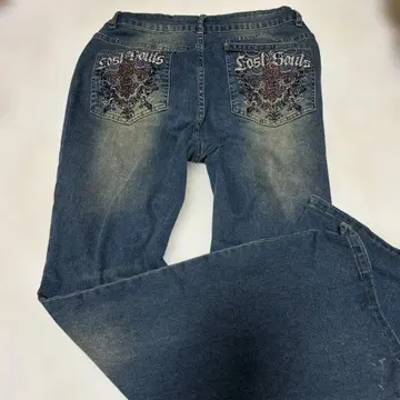 Y2K 갸루 자수 데님