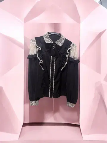 [ Ank Roug ] 레이스 프릴 블라우스