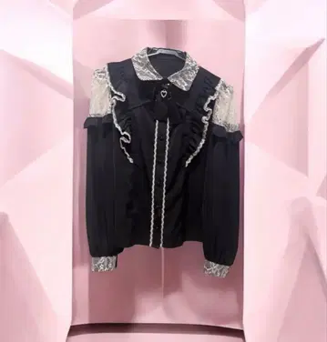 [ Ank Roug ] 레이스 프릴 블라우스