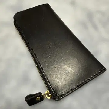 HERZ ALL 천연 가죽 L자 지퍼 블랙