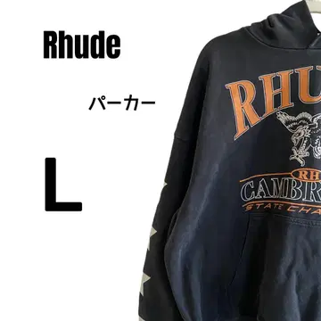 Rhude CAMBRIDGE STATE 후드티 L 다크 그레이