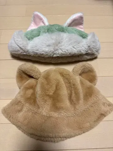 귀 달린 복슬복슬 모자 2세트