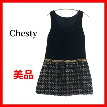 Chesty 체스티 원피스 투톤 슬리브리스 B817