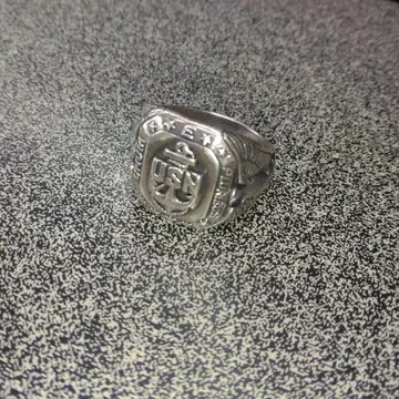 USN 밀리터리 실버 반지