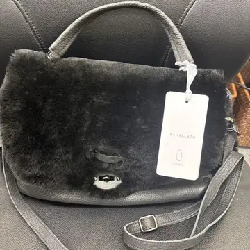 자넬라토 2way 퍼 가죽 블랙