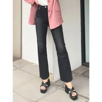 EMODA 빈티지 하이웨스트 플레어 청바지