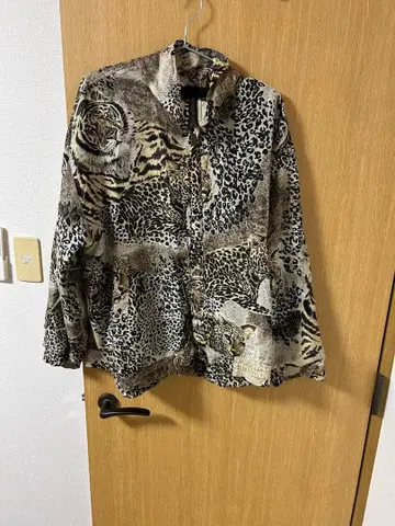 레오파드 무늬 호랑이 무늬 캐주얼 자켓