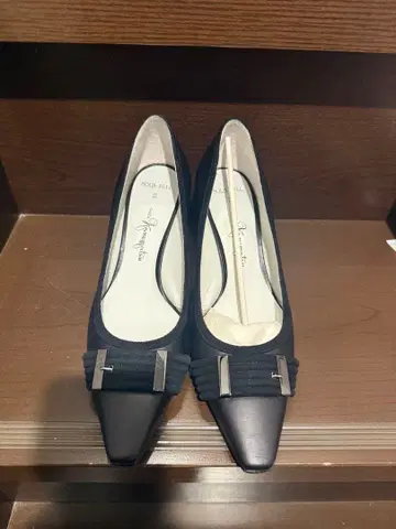 블랙 스틸레토 펌프스 23.5cm