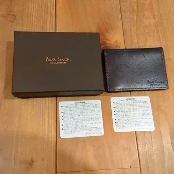 Paul Smith 천연 가죽 명함지갑 다크 브라운