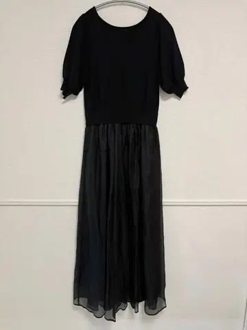 NATURAL BEAUTY BASIC 블랙 롱 드레스