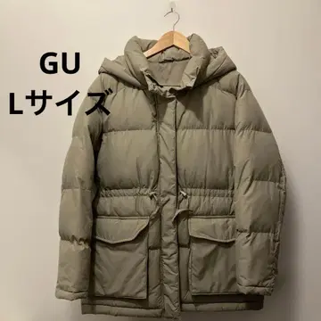 GU 충전솜 RENU 히트 패디드 오버사이즈 코트 자켓 벨트 포함