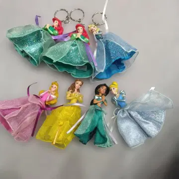 도쿄 디즈니 리조트 프린세스 키링 7개 (홀더 부분 없는 것 4개 포함)