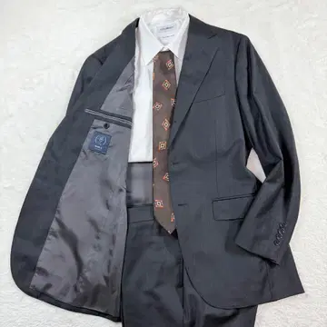 BEAMS F 비즈니스 정장 넥타이 3종 세트 차콜 그레이 48