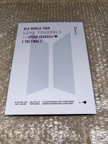 BTS 월드 투어 러브 유어셀프 파이널 DVD