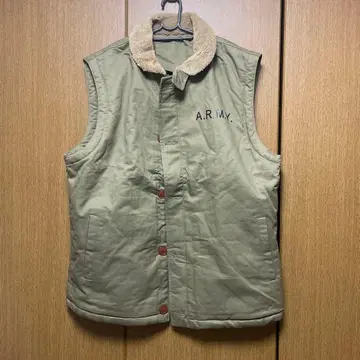 카키 A.R.M.Y. 슬리브리스 밀리터리 자켓 베스트