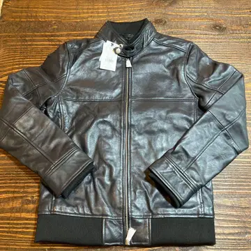 AKM [ S ] 시어링 레더 양가죽 싱글 라이더 자켓