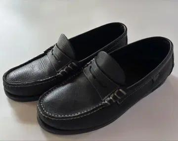 Paraboot CORAUX 주름 가죽 로퍼 7 1/2 블랙