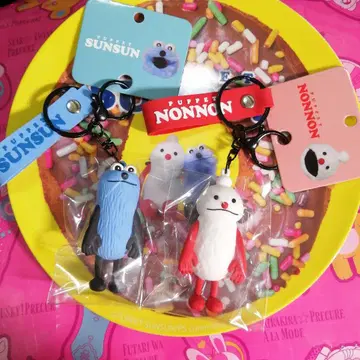 퍼펫 순순 택 포함 피규어 키링 순순 논논 세트