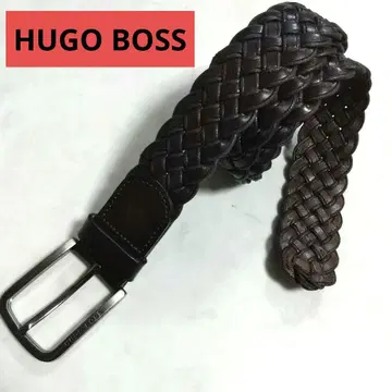HUGO BOSS 휴고보스 메쉬 벨트 인트레차트 브라운