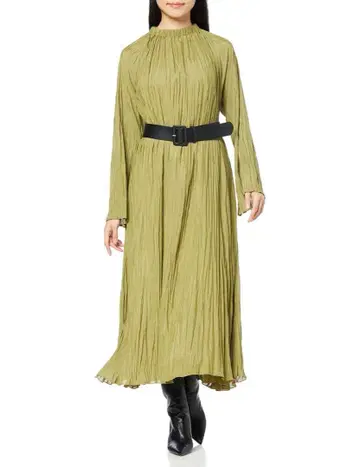 emmi 플리츠 가공 원피스 사이즈 0 올리브