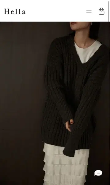 [ 새상품급 ] Hella 케이블 니트 스웨터 FREE