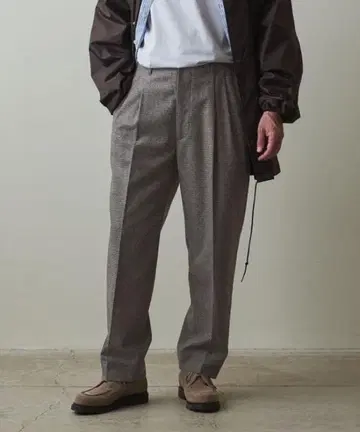 Steven Alan MICRO CHECK 2PLEATED PANTS